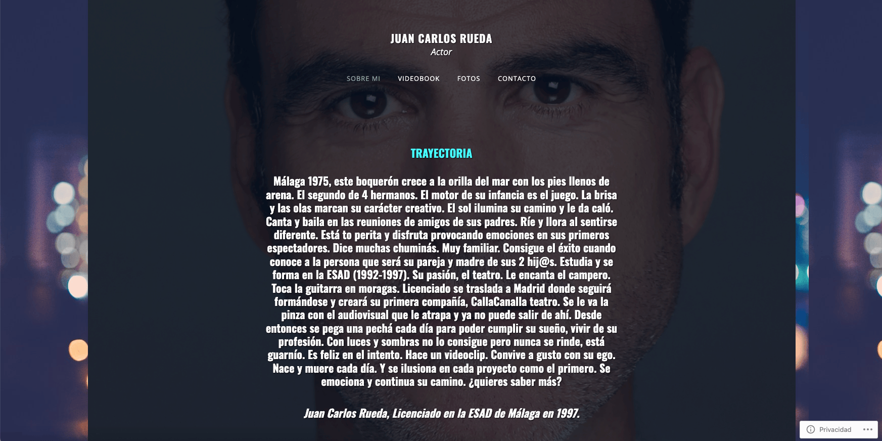 Página Web Juan Carlos Rueda Actor